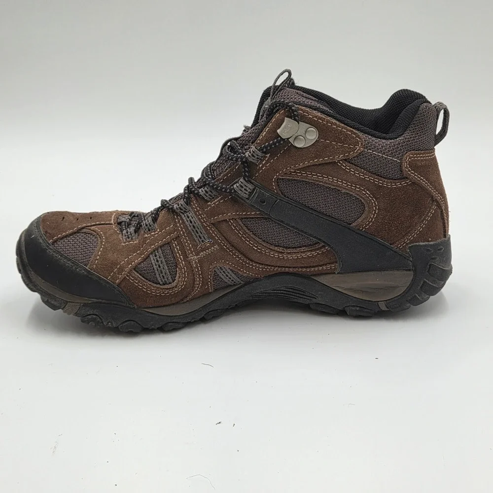 Merrell Yokota Mid Waterproof Hiking Boots Mens 10 Dark Earth Brown J086744